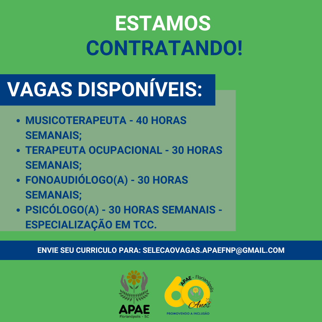 Vagas Disponíveis na APAE